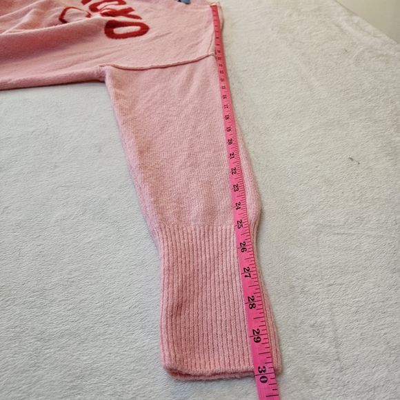 CeCe Women's Heart/Valentine’s Day, Pink And Red Oversized Sweater Size M- Love - Picture 8 of 9